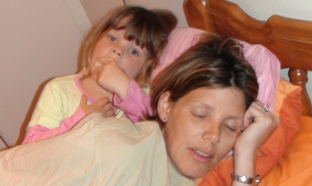 Karen resting within Bella