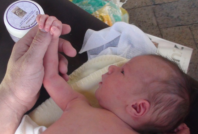 holding Quinn's hand