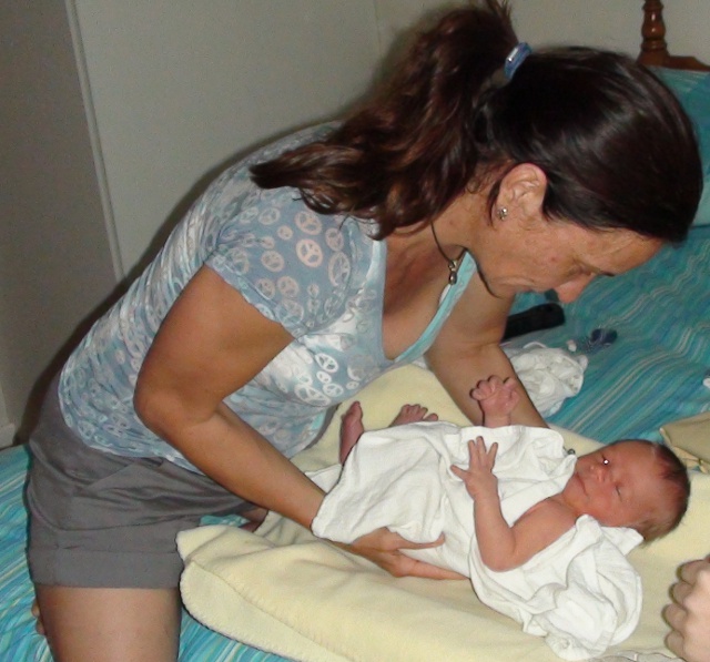 Mandi weighing Quinn