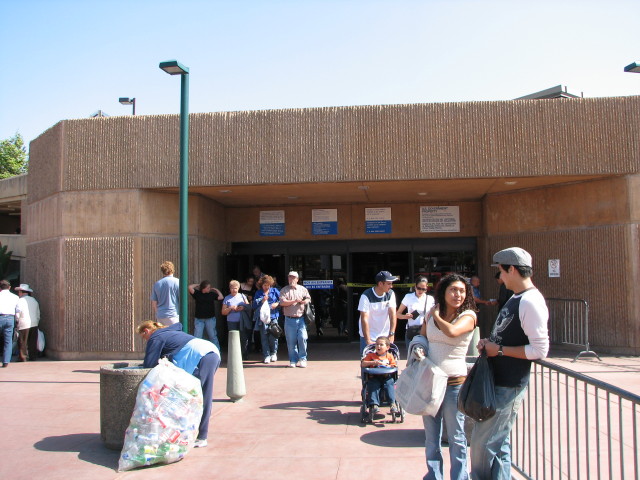 Exiting the border checks at Tijuana